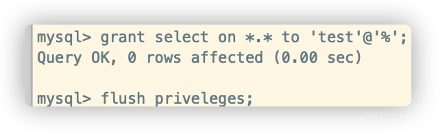 mysql 用户只给读权限 mysql授予用户权限命令_mysql_04
