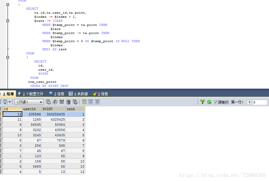 mysql查询排行后三分之一 mysql根据分数排名次_sql_07