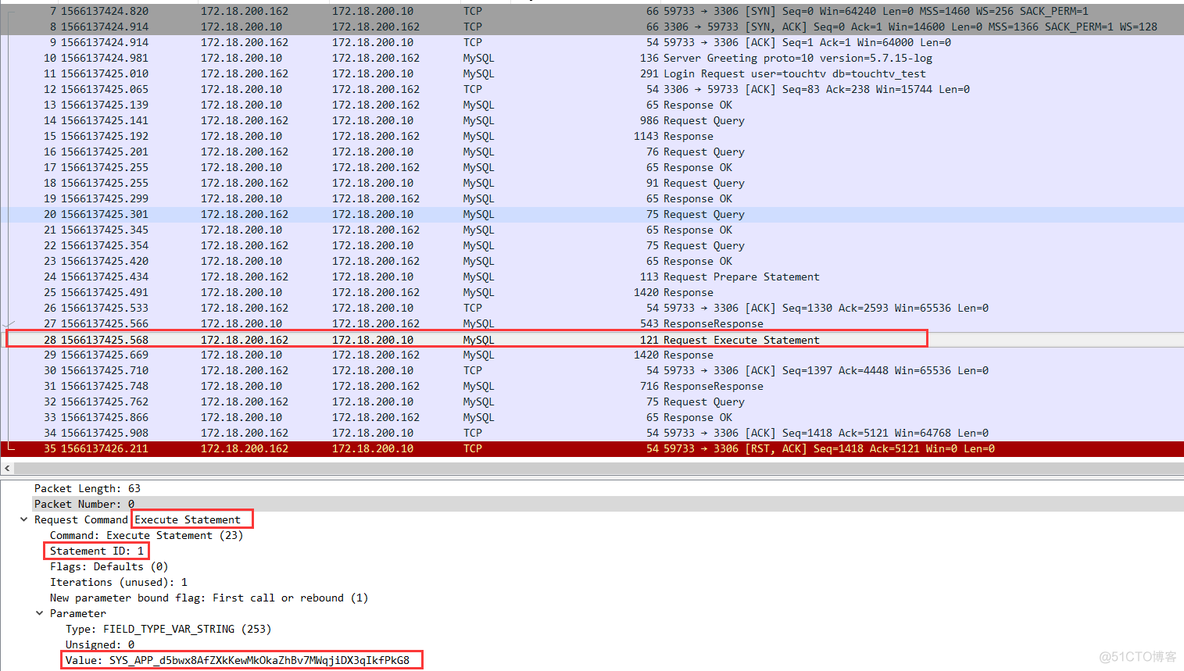 wireshark查看mysql版本号 wireshark mysql抓包分析_参数化_04