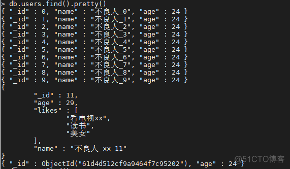 mongodb查询姓李的末尾是静的学生 mongodb查找姓名为refactor的文档_SQL_03