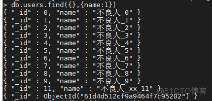 mongodb查询姓李的末尾是静的学生 mongodb查找姓名为refactor的文档_SQL_18