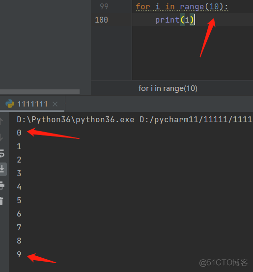 使用for循环输出1 2 3 4 5 6 8 9 10 python 使用for循环输出0到10_for循环_05