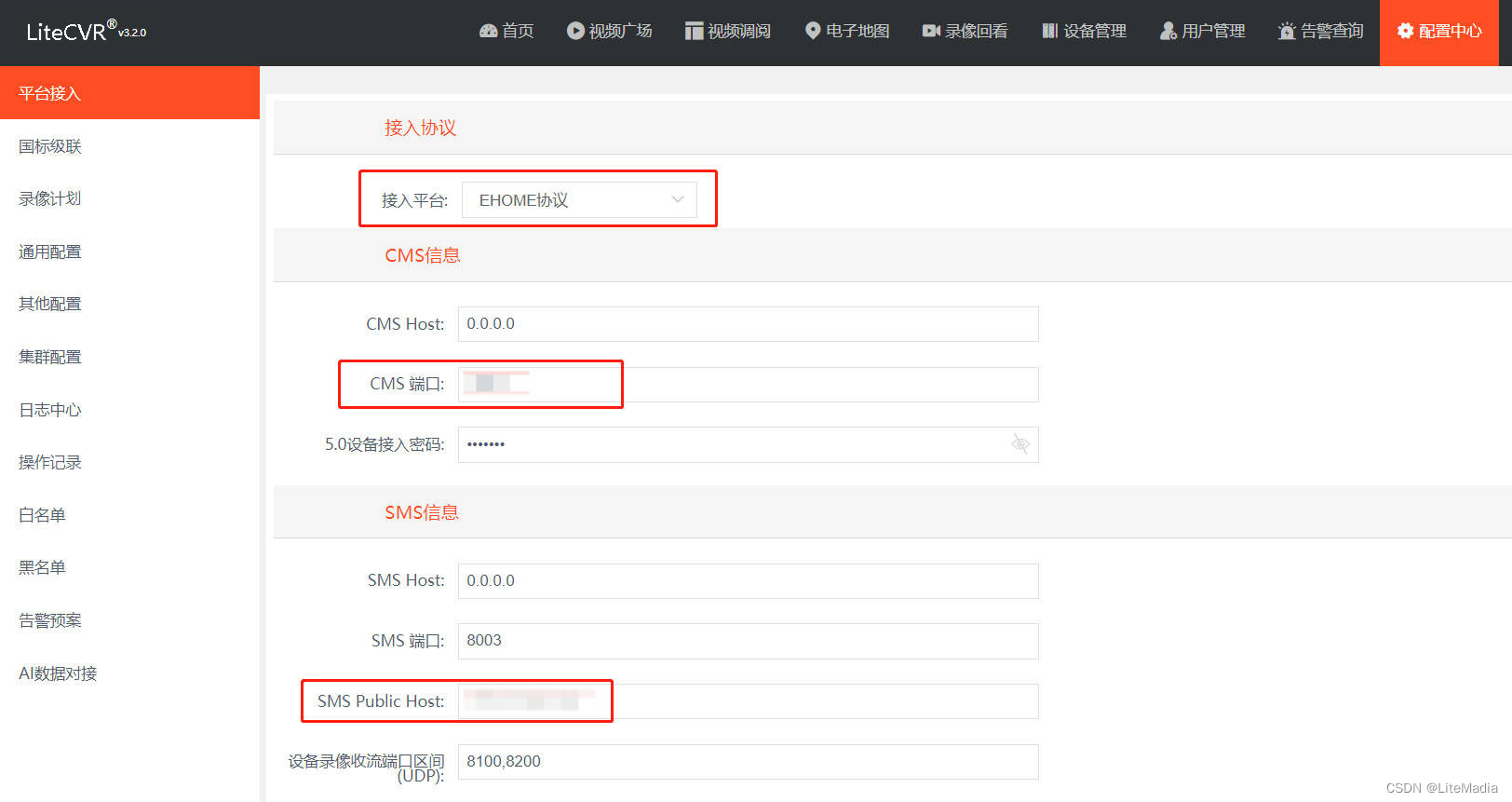 LiteCVR国标GB28181视频平台这类平台如何接入设备与配置端口_音视频_04