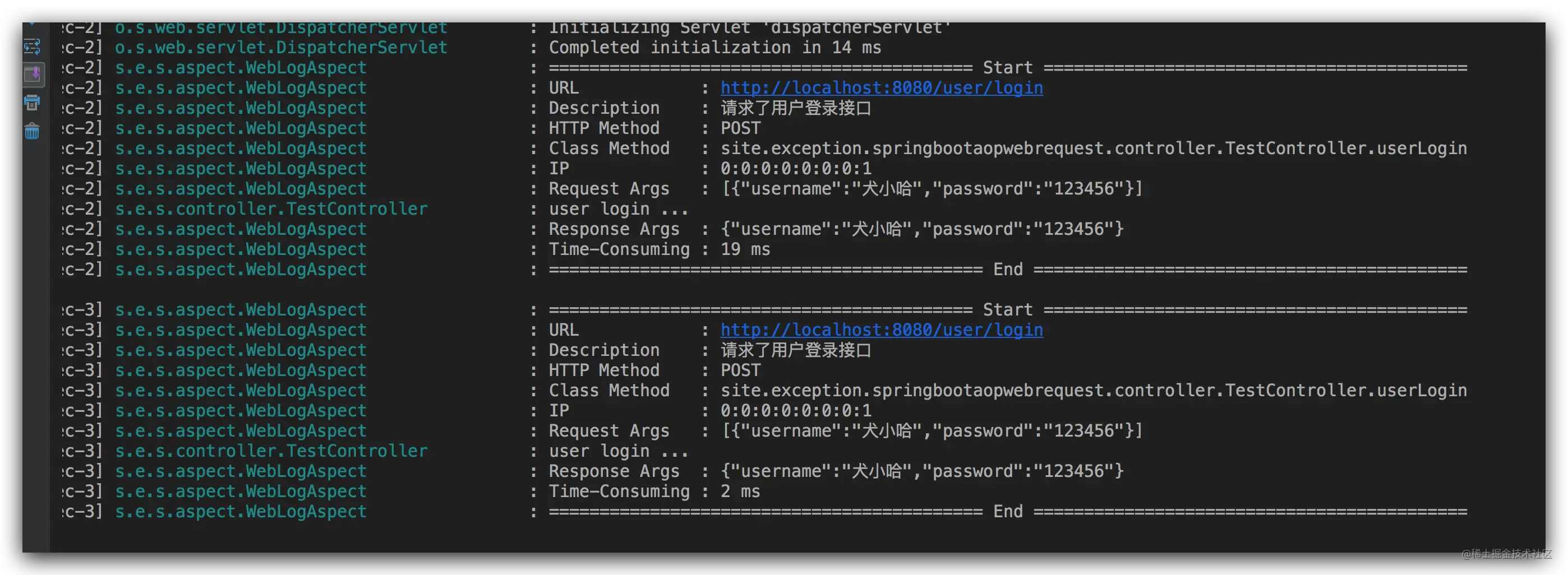 java springboot 打印一次调用的所有变量是什么 springboot打印请求日志_spring