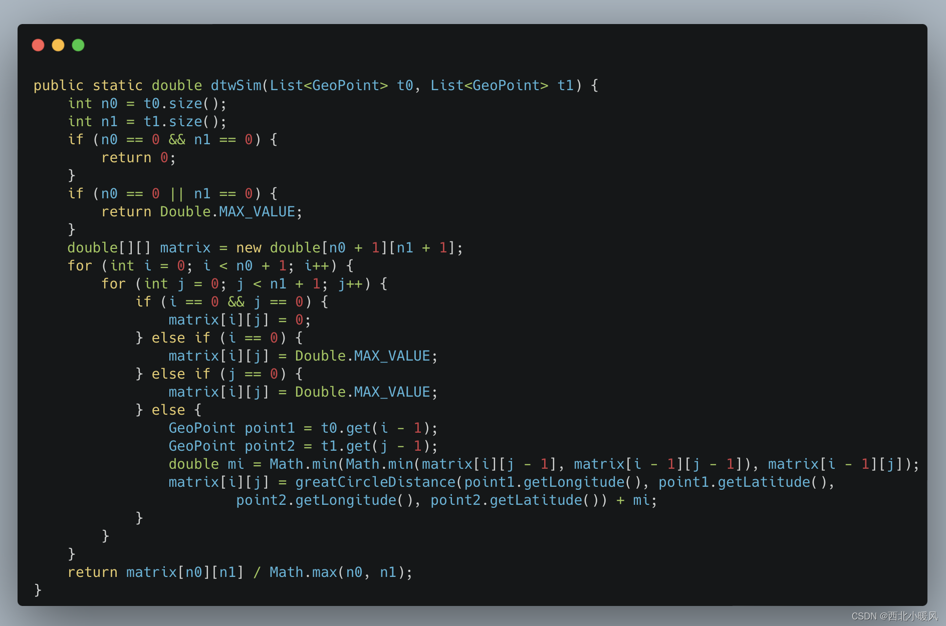 轨迹相似度分析 python代码 轨迹相似度计算_java_07