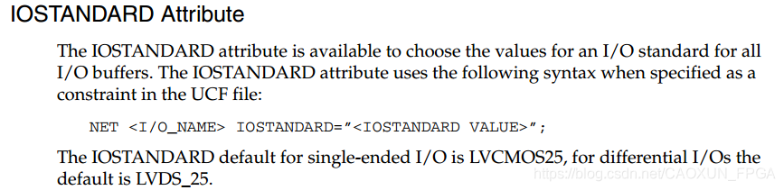 FPGA IO端口电平约束IOSTANDARD fpga io口速度_语法规则_07