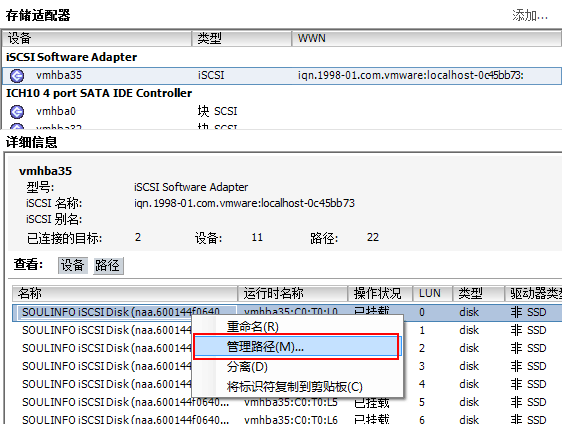 windows 连接虚拟机redis集群 虚拟机连接iscsi存储_右键_21