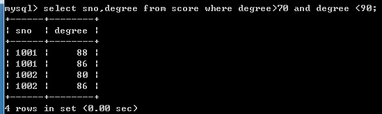 mysql 按分数段查询成绩数量 mysql查询分数大于80的_mysql 按分数段查询成绩数量_06