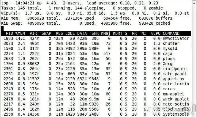 top 命令 android top 命令 cpu_字段_10