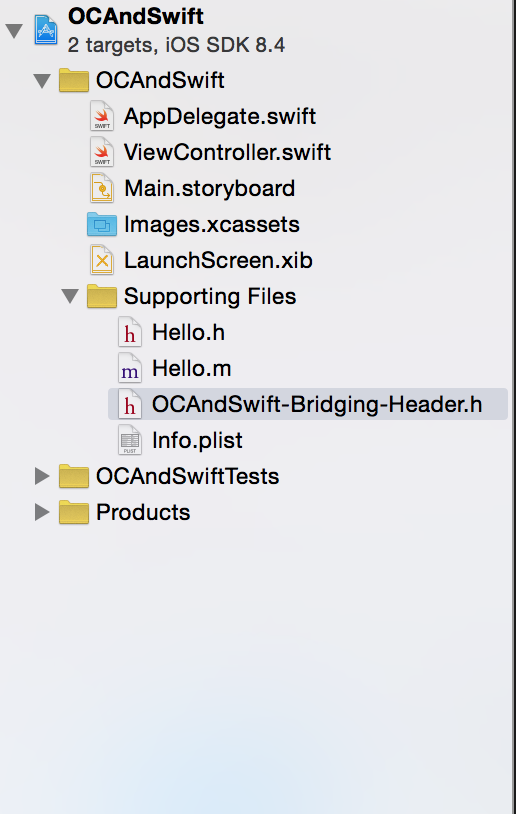 swift oc混合开发 类名 oc与swift混编_xcode_03