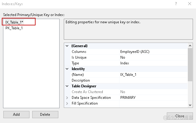 sql server加唯一索引 sql server设置唯一索引_数据库_08