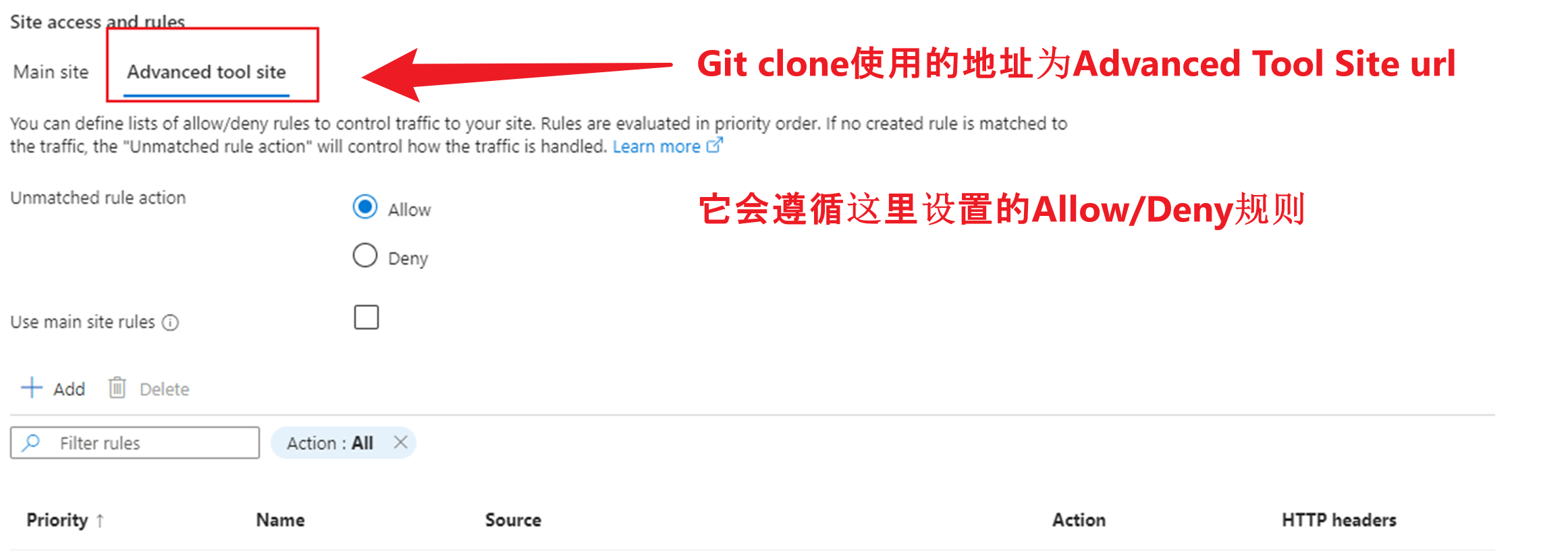 【Azure App Service】App Service设置访问限制后，使用git clone代码库出现403报错_git_02