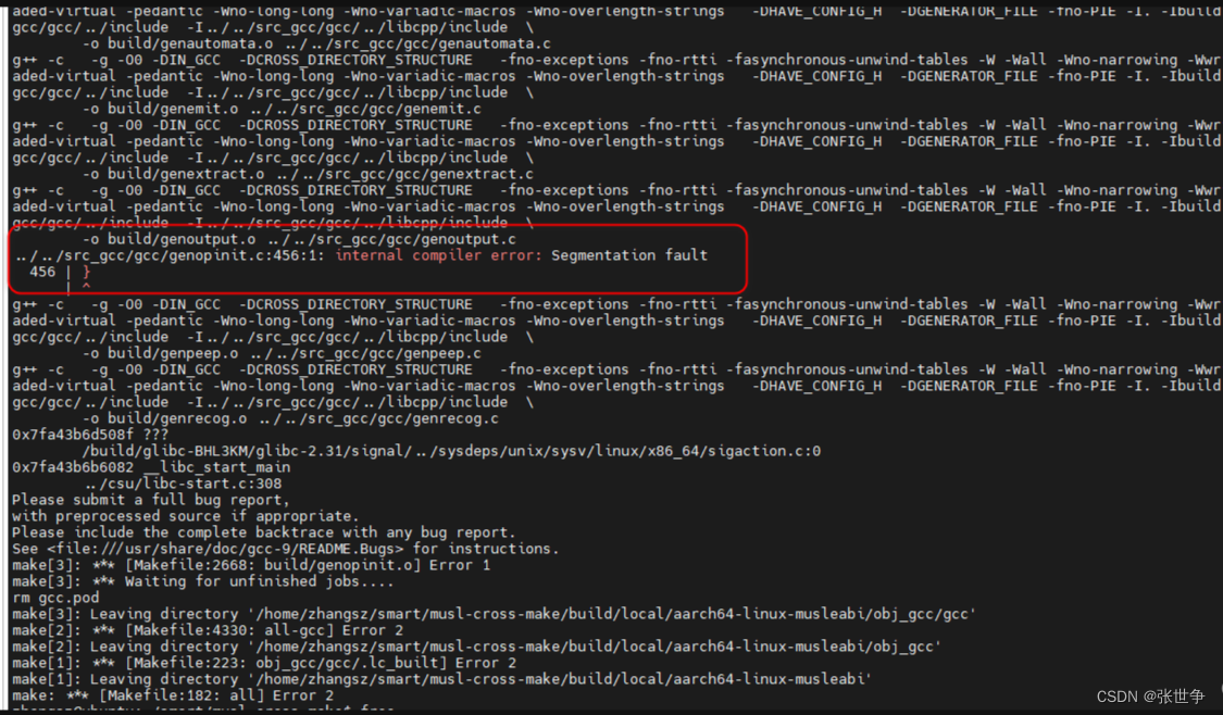 编译报错 internal compiler error: Segmentation fault 解决方法_ubuntu
