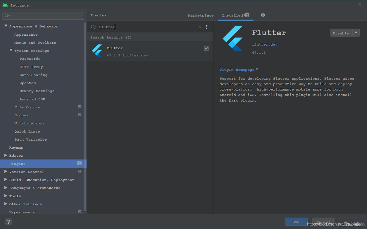 Android Studio搭建Flutter开发环境 android studio flutter_flutter