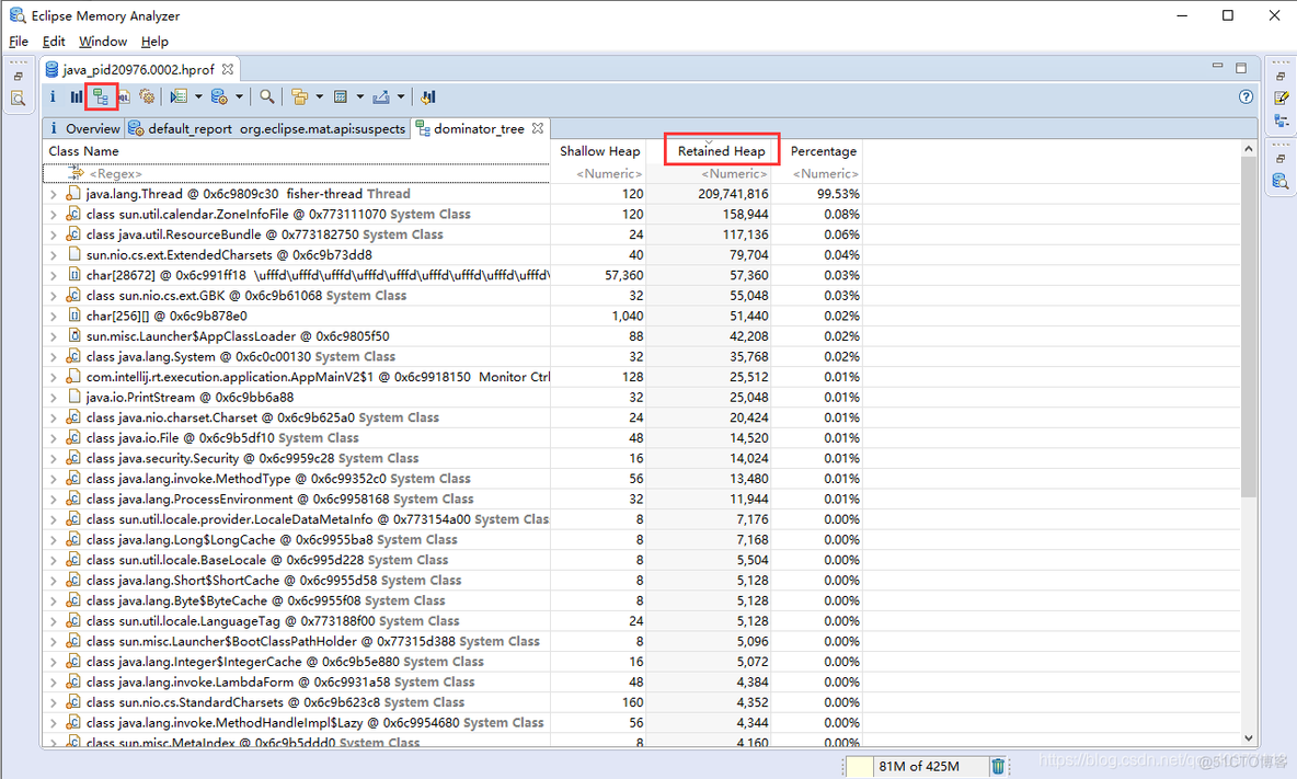 Java的内存泄露 java内存泄露分析工具_jvm_23