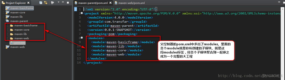 JAVA父子项目父项目没有打包 maven 父子项目_web工程_11