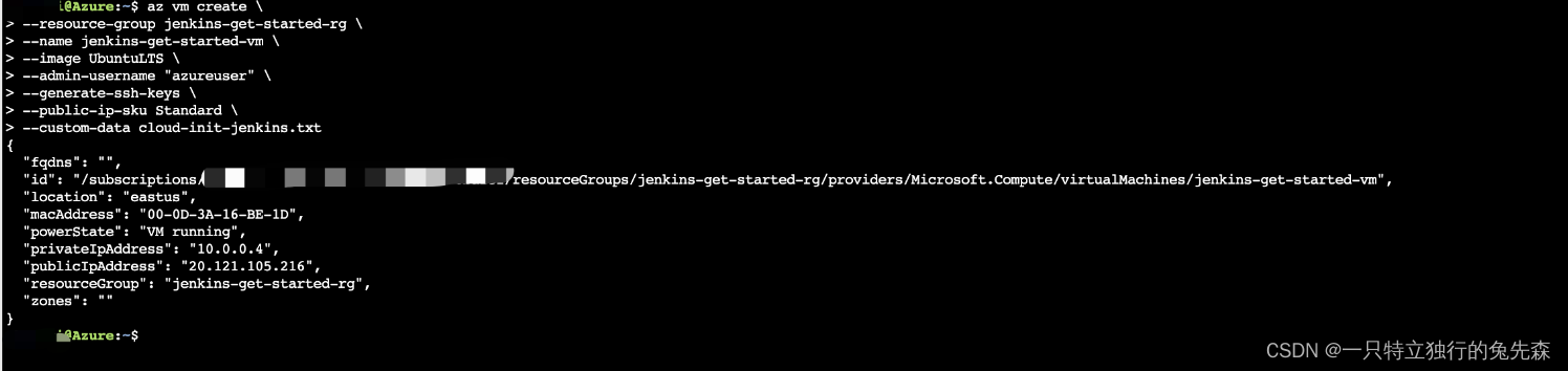 【Microsoft Azure 的1024种玩法】六十五.基于CloudShell在Azure Ubuntu VM中快速安装构建Jenkins应用_microsoft_04