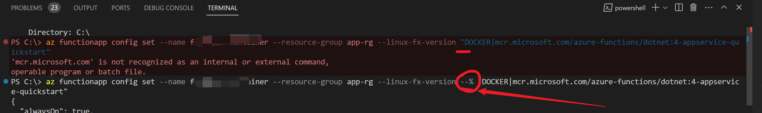 【Azure Function App】解决Function App For Container 遇见ServiceUnavailable的异常 _App_05