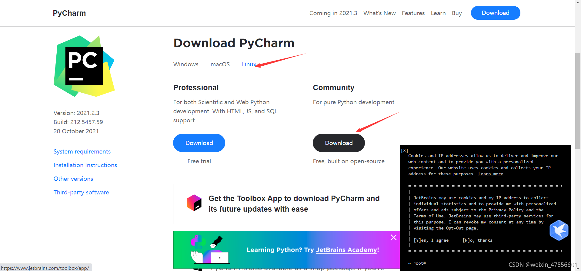 linux 手动安装pyspark linux 安装pycharm_python_02