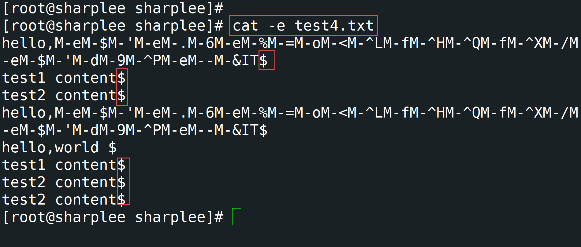 Linux cat命令_合并文件