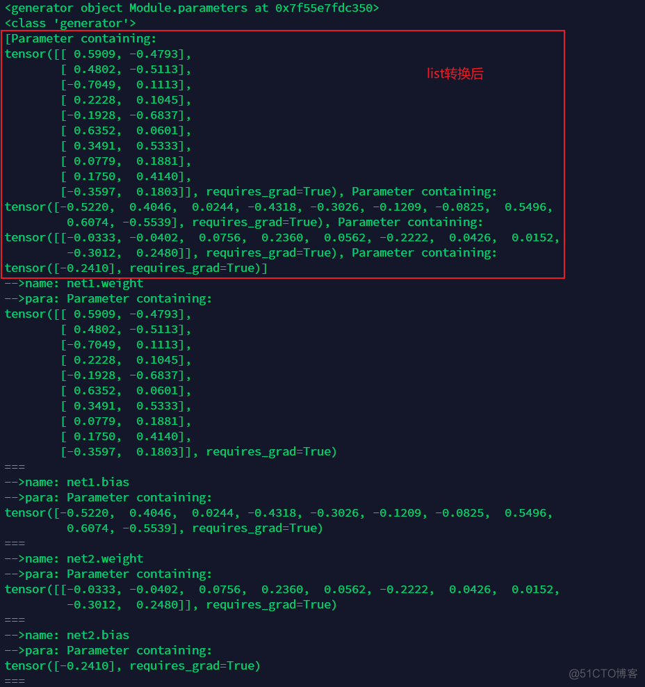 pytorch模型封装 pytorch model.parameters_python