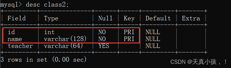 mysql primary key后面还有key mysql中primary key的作用_学习_03