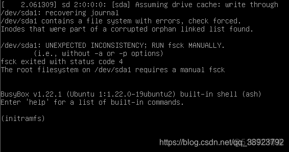 Ubuntu开机bios Ubuntu开机initramfs_重启