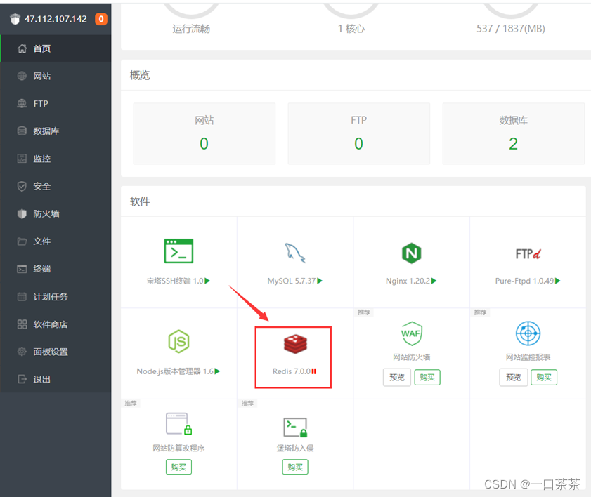 宝塔 docker redis设置密码 宝塔iis配置_linux_46