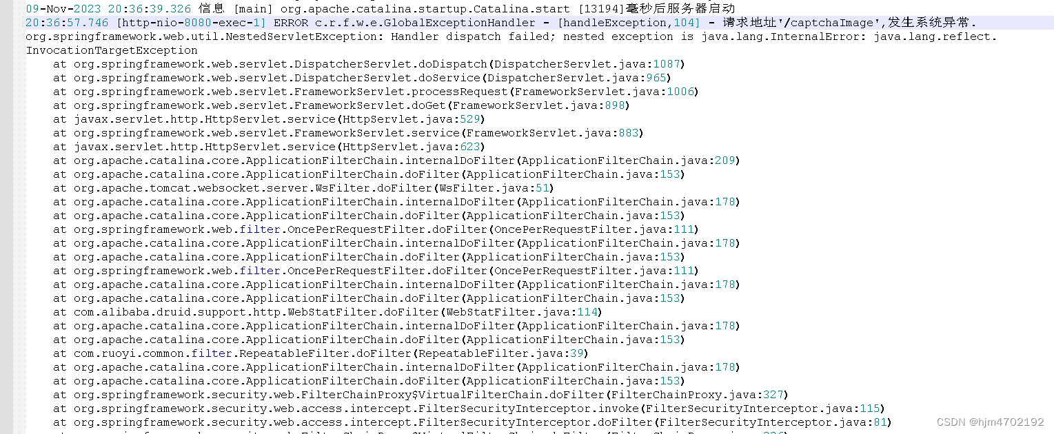 若依 验证码出不来 Fontconfig head is null, check your fonts or fonts configuration_spring boot