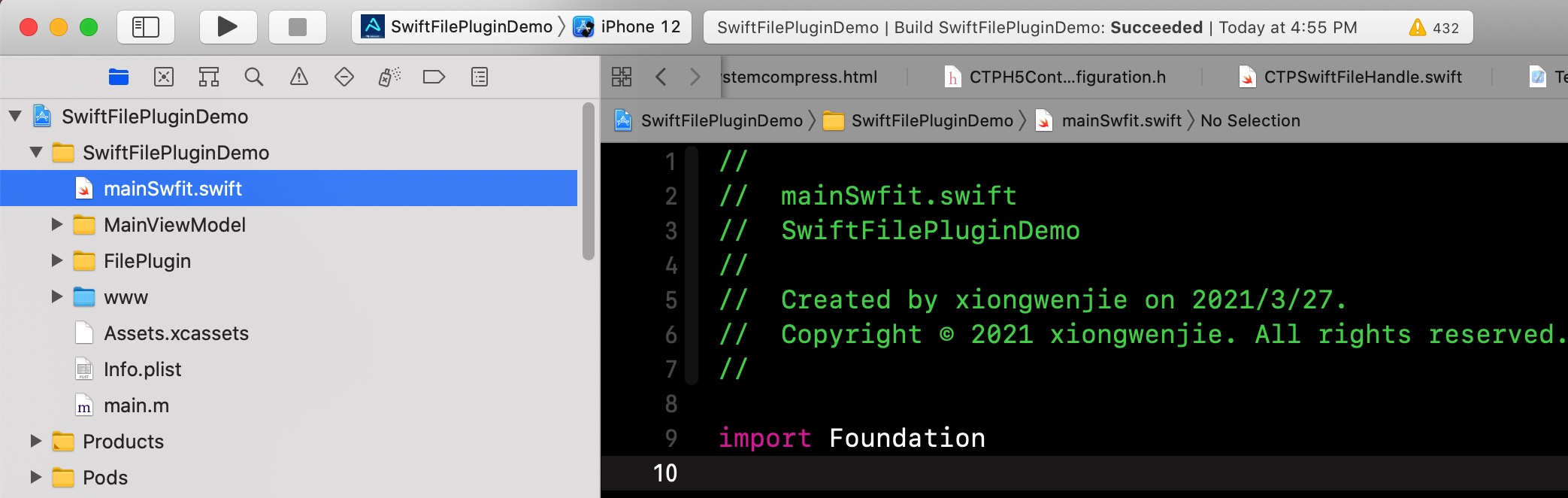 swift moya 转模型 swift 模块化_静态库