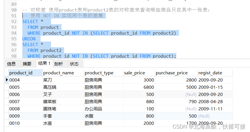 mysql 两个结果集取并集 sql两个结果集相加_学习_13