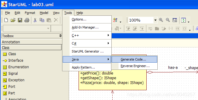 staruml java转类图 的mode staruml代码转化为类图_类图_11