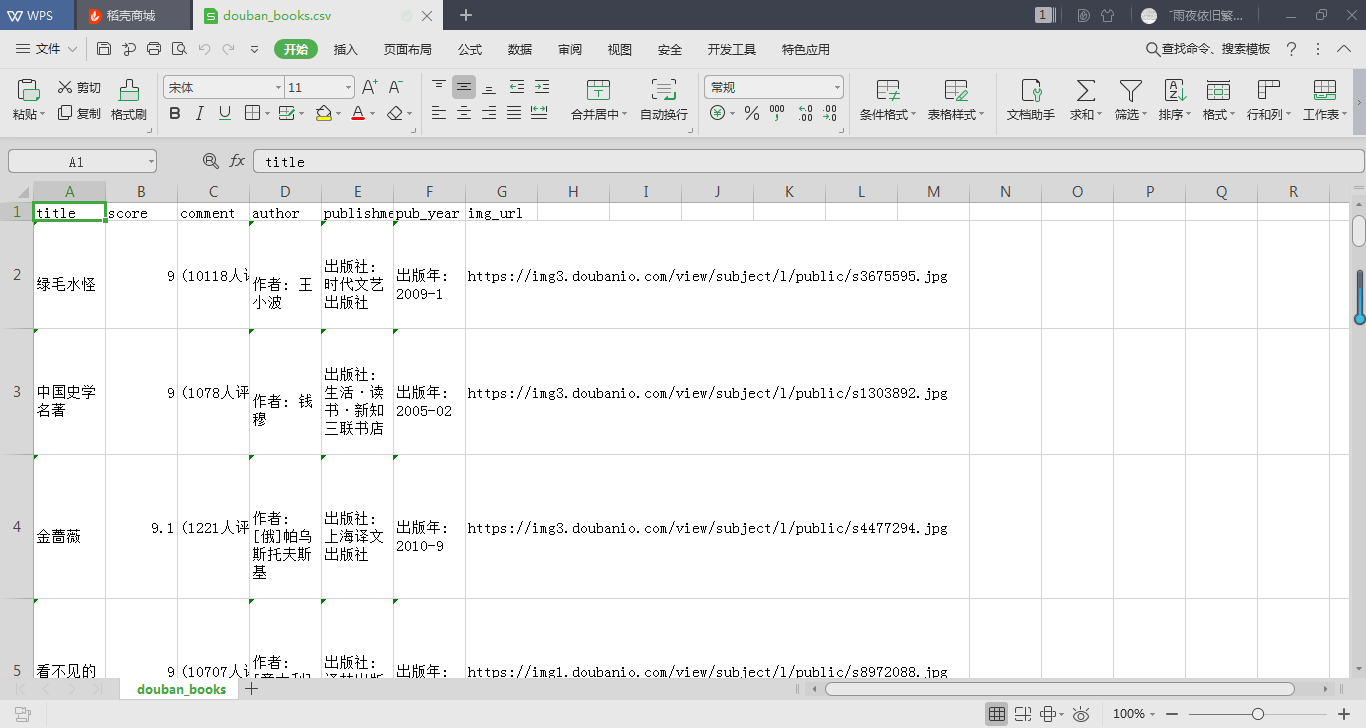 python 爬虫 爬取豆瓣网数据 python爬取豆瓣读书_数据_03