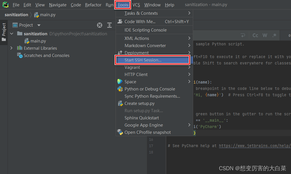 pycharm ssh连接 docker pycharmssh连接远程服务器_linux_16