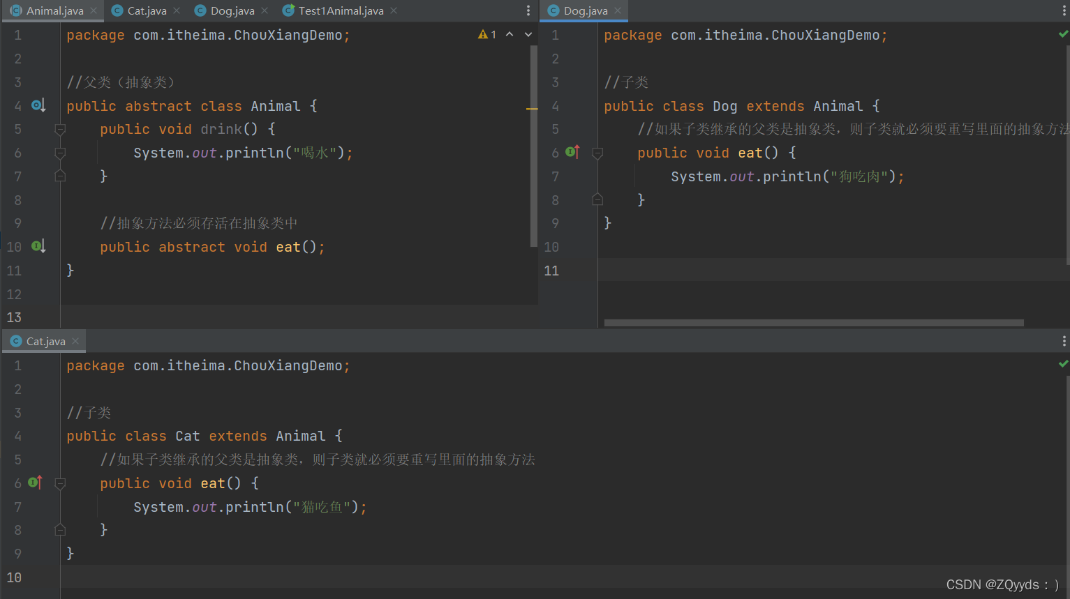 python 抽象类与普通父类的区别 父类的抽象方法_intellij-idea