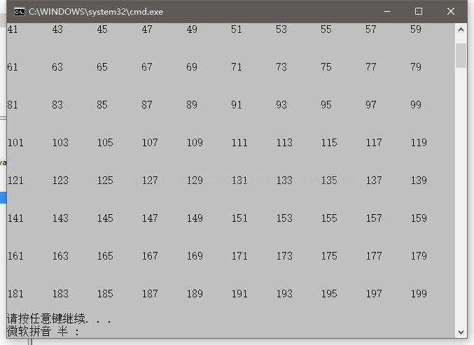 输出200以内的奇数python 输出200到300之间的所有奇数_System