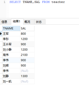 查询mysql null 查询Mysql中教师的简历_重命名_04