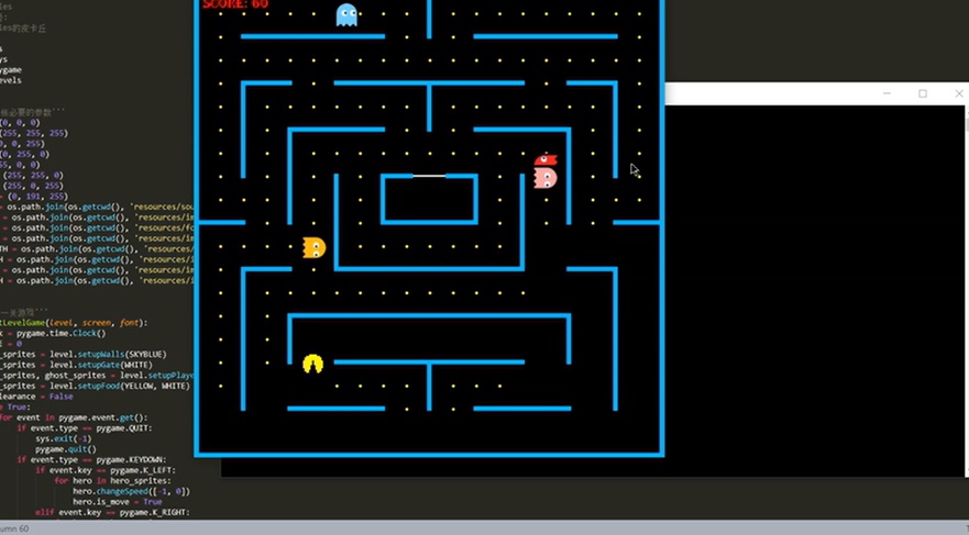 python小游戏pygame Python小游戏吃豆人报告_python_03