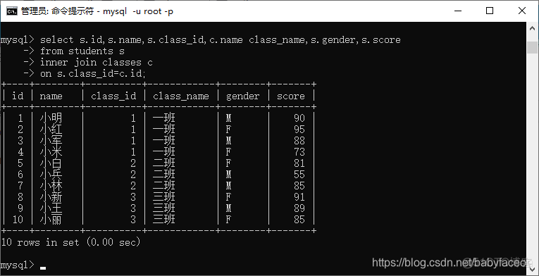 MySQL投影的定义 mysql投影查询_mysql_05