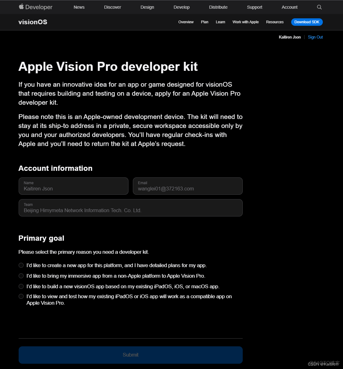 Apple Vision Pro 开发机申请_Apple_02