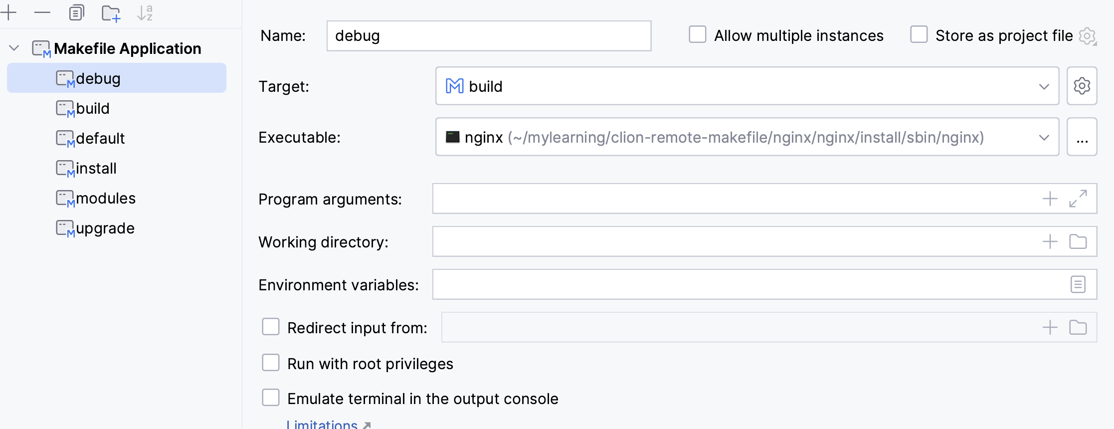 clion nginx remote debug 简单说明_3c