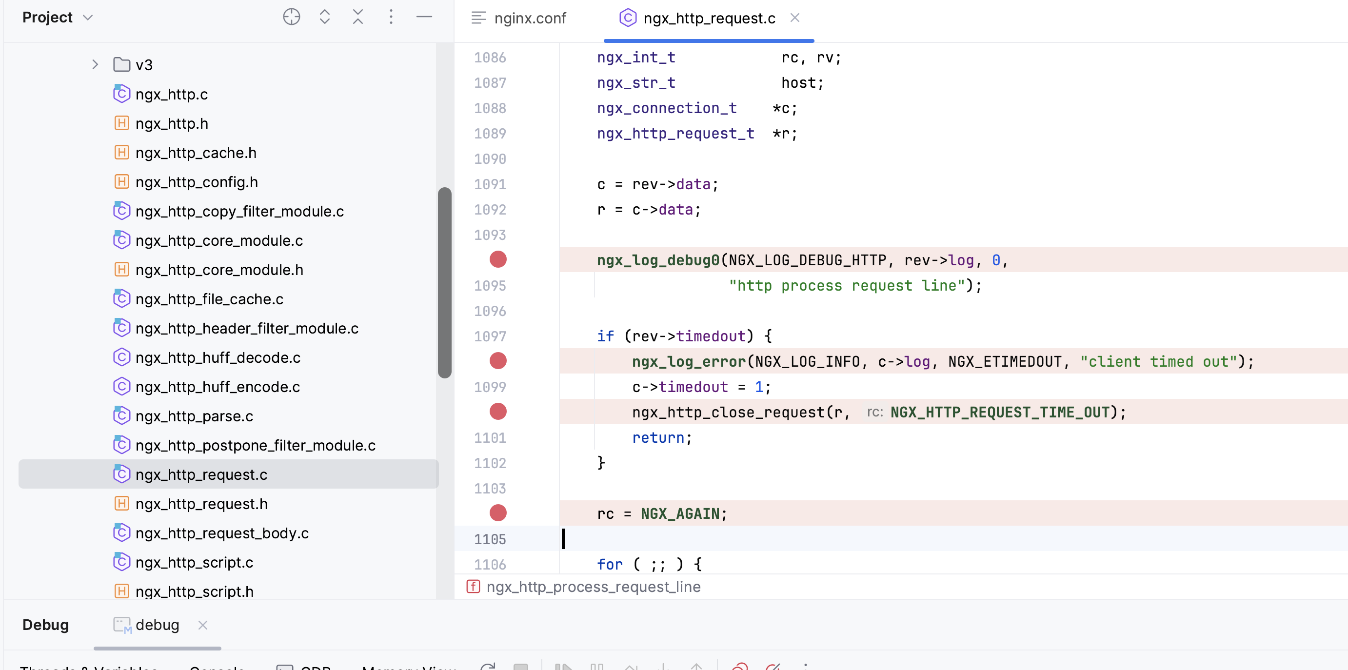 clion nginx remote debug 简单说明_nginx_04