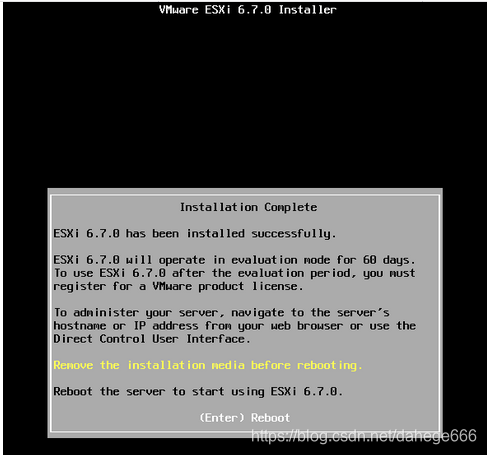 esxi可以安装在云服务器 服务器安装esxi6.7_重启_11
