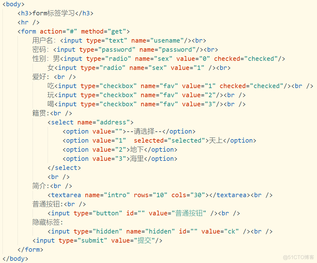 HTML5内嵌框架相关标签 html框架标签有哪些_表单_03