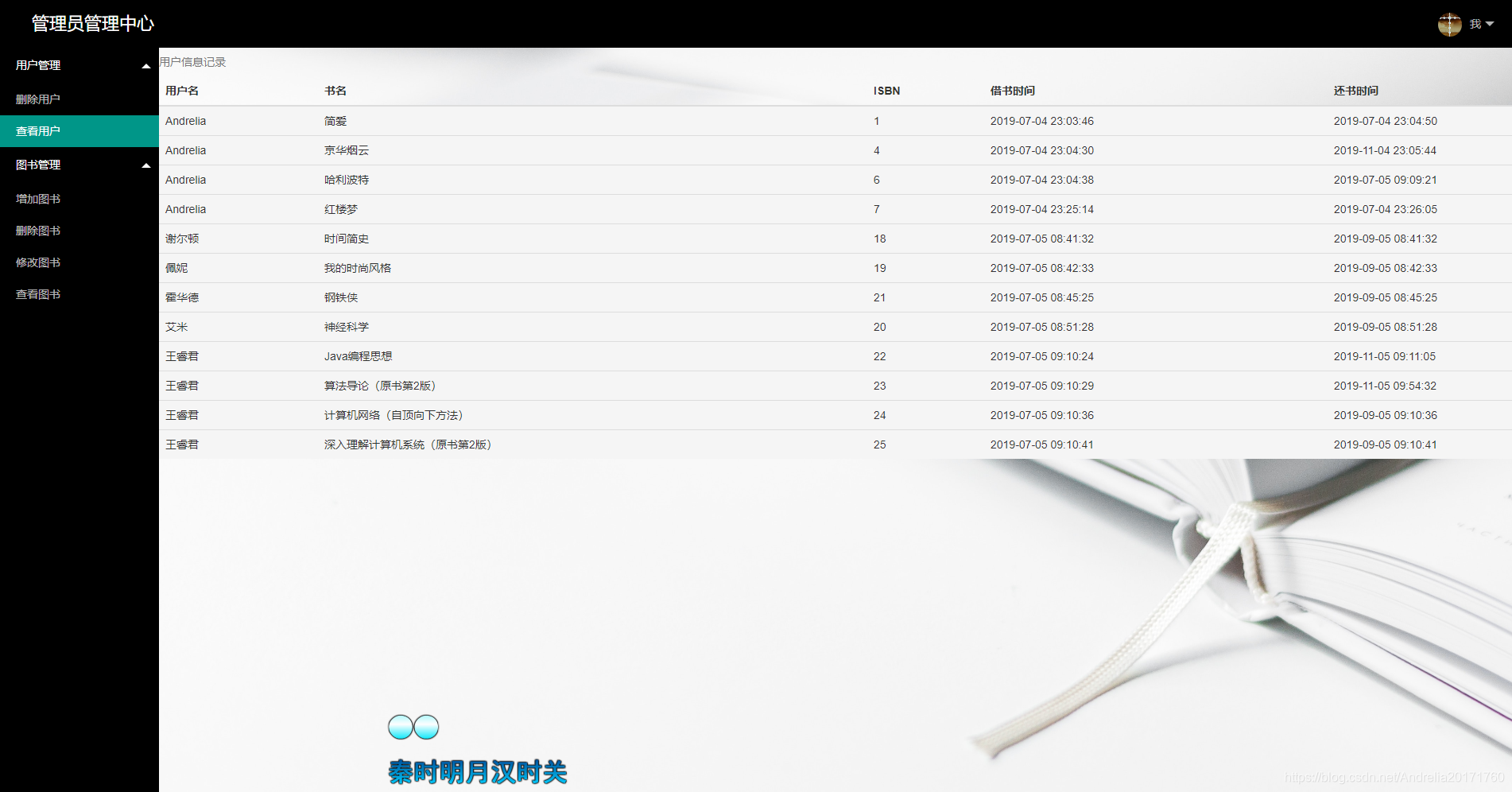 java图书管理系统项目小结 java图书管理系统总结收获_jsp页面_02