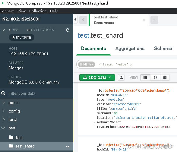 window搭建mongodb分片 mongodb搭建分布式集群_nosql_05