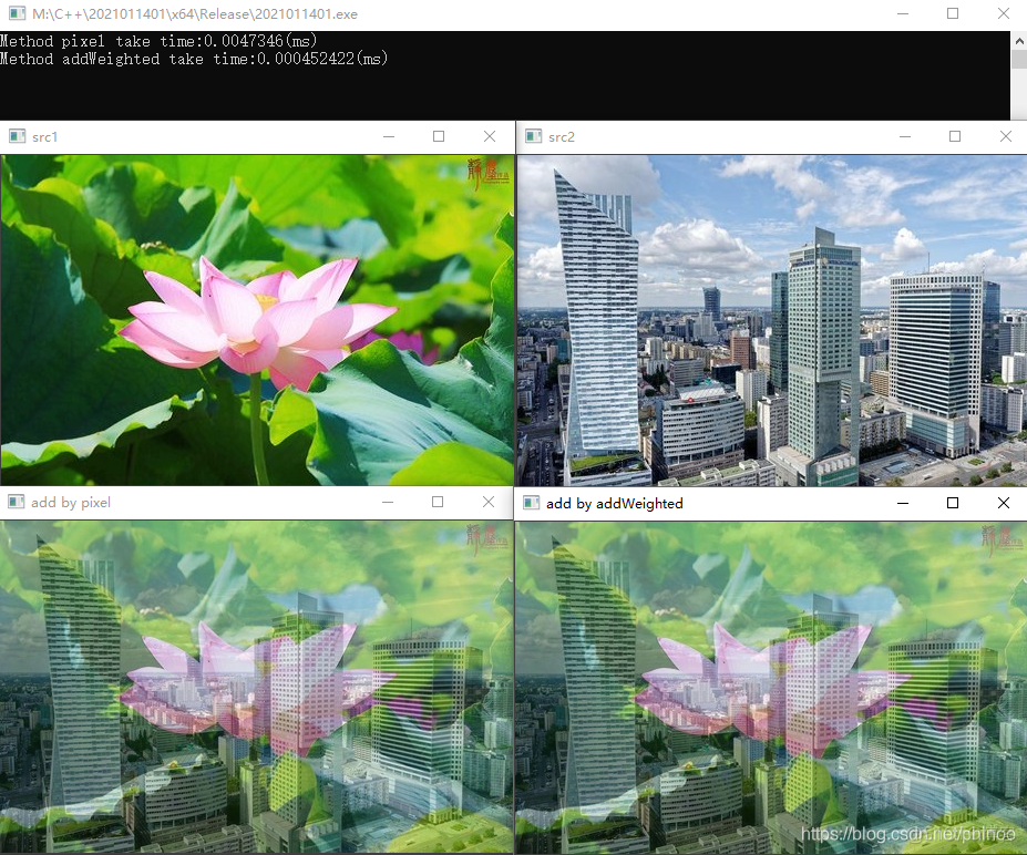opencv将两张图片合成一张python opencv两张图片融合_addWeighted_02