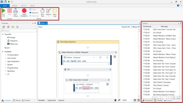 uipath 调用python运行后 uipath怎么运行文件_控件_04