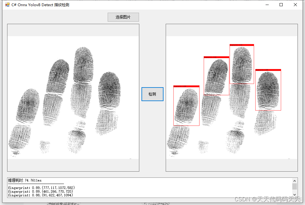 C# Onnx Yolov8 Detect 指纹检测_C#指纹检测_03