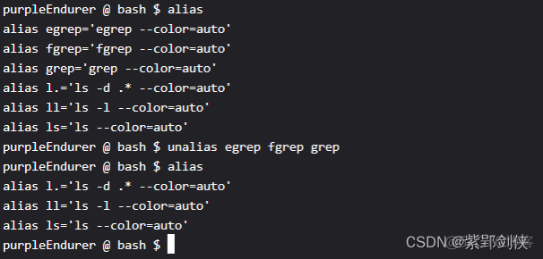 Linux shell编程学习笔记31：alias 和 unalias 操作 命令别名_linux_11